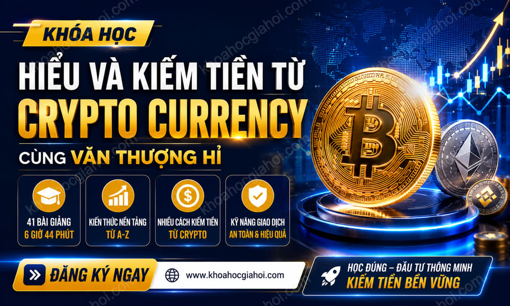 Khóa Học Hiểu Và Kiếm Tiền Từ Crypto Currency Cùng Văn Thượng Hỉ