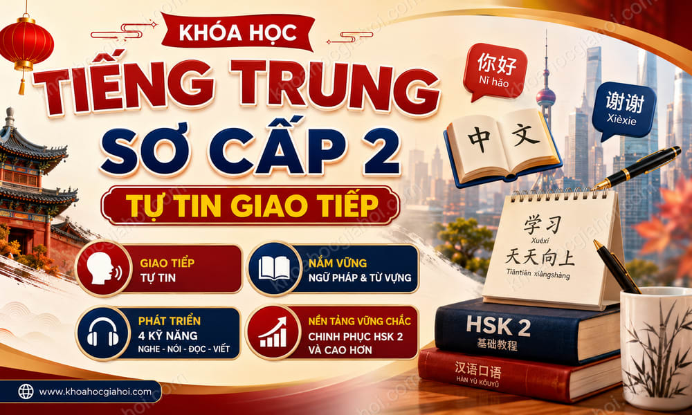 Khóa Học Tiếng Trung Sơ Cấp 2 - Tự Tin Giao Tiếp