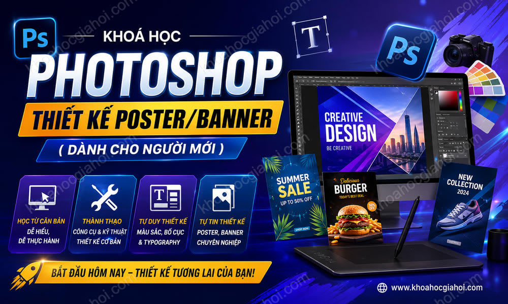 Khóa Học Photoshop - Thiết Kế Poster/banner (Dành Cho Người Mới)