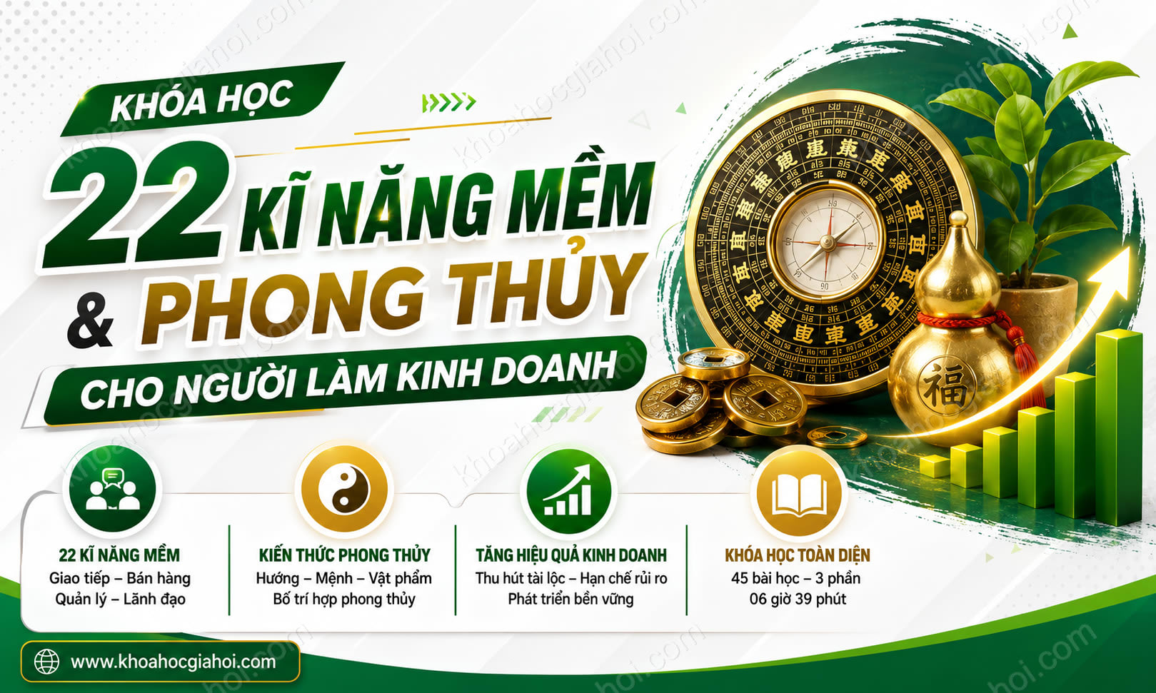 Khóa Học 22 Kĩ Năng Mềm Và Kiến Thức Phong Thủy Cho Người Làm Kinh Doanh