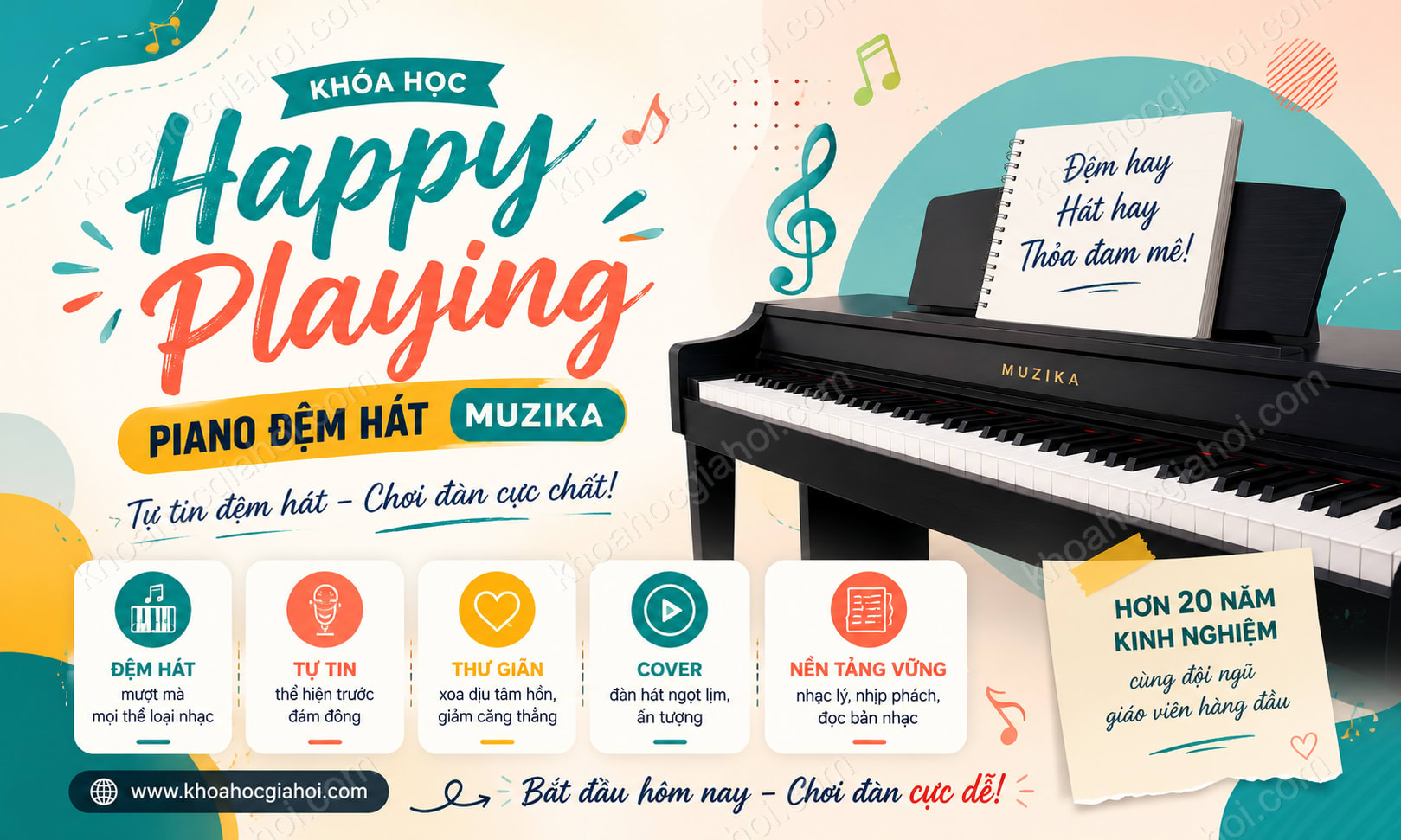 Khóa Học Happy Playing – Piano Đệm Hát - Muzika