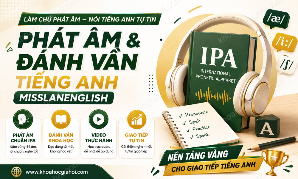 Khóa Học Phát Âm & Đánh Vần Tiếng Anh Misslanenglish