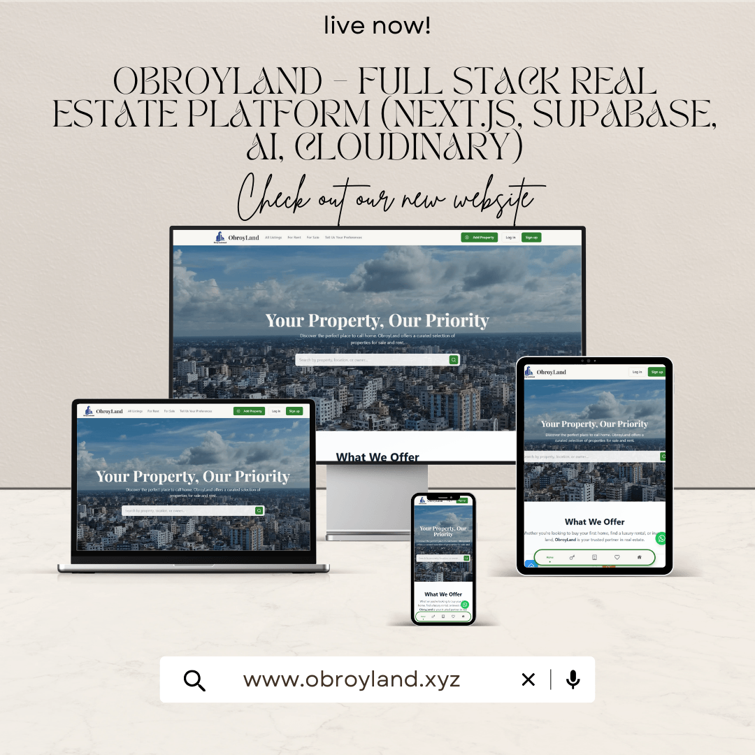 ObroyLand - Full Stack Real Estate Platform