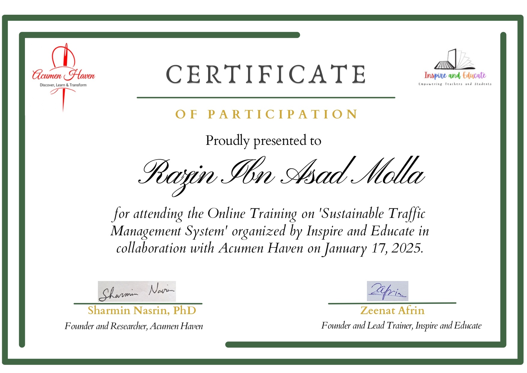 Online Training on Sustainable Traffic Management System - Image 1