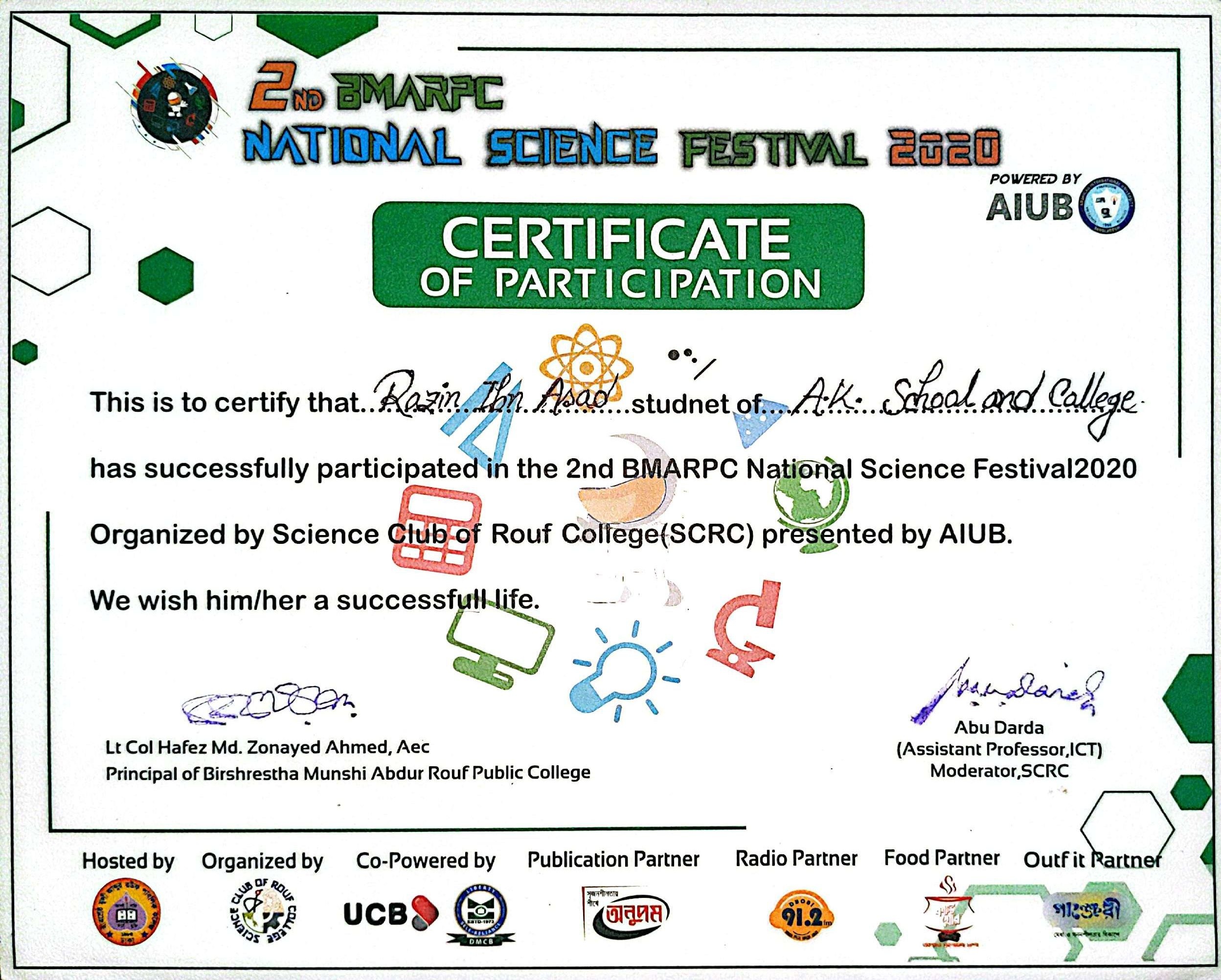1st Position, Wind Turbine Project Display - Image 1