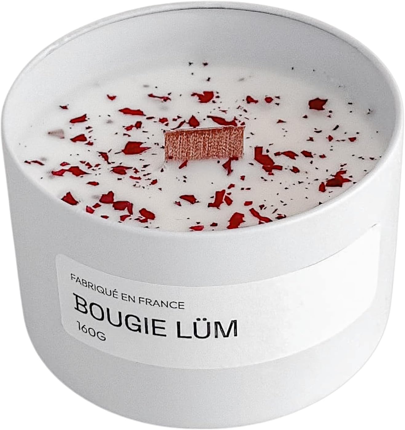 Bougie Lum Metal Blanc