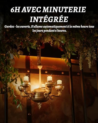 Vue 5 de Bougie Led Lot De