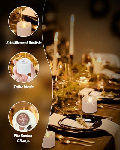 Vue 6 de Bougie Led Lot De