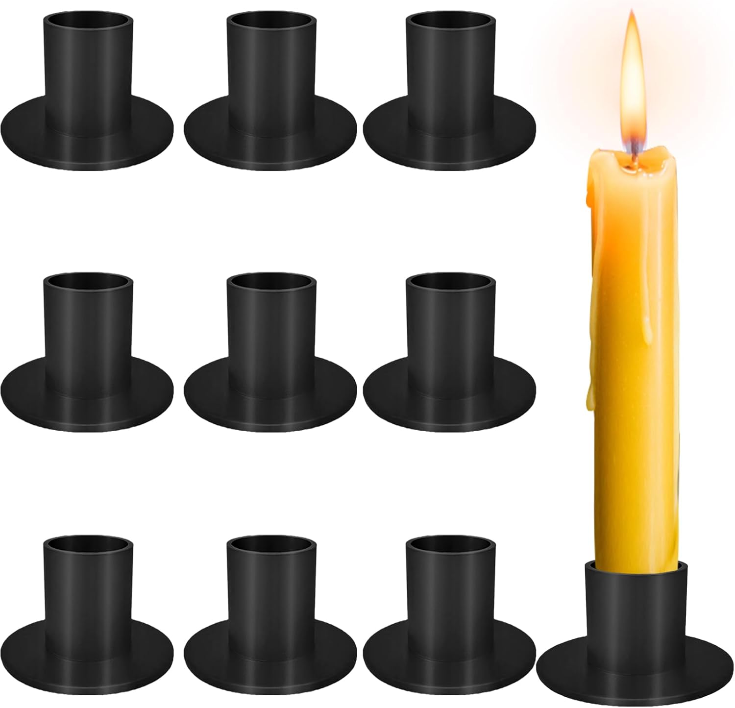 Rddaipe Pcs Bougeoir Noir