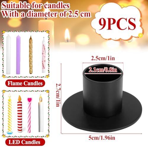 Vue 2 de Rddaipe Pcs Bougeoir Noir