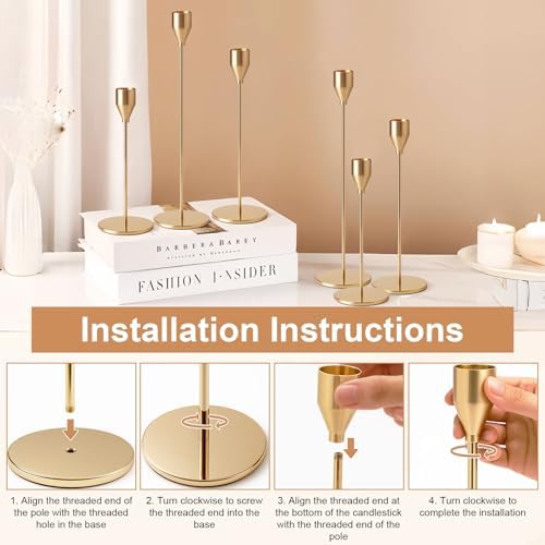 Vue 3 de Druuzyl Bougeoirs Dores Vintage