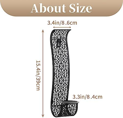 Vue 7 de Sziqiqi Bougeoir Mural Vintage