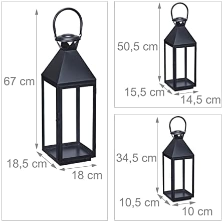 Vue 4 de Relaxdays Lot De Lanternes