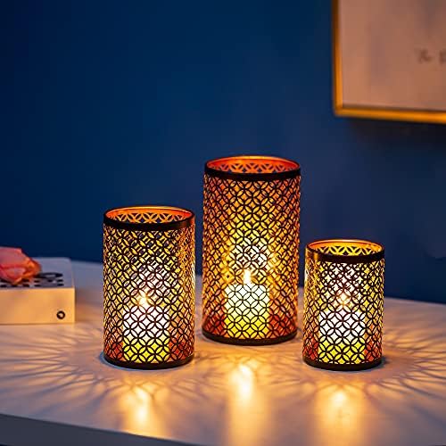 Vue 3 de Romadedi Bougeoir Photophore Noir