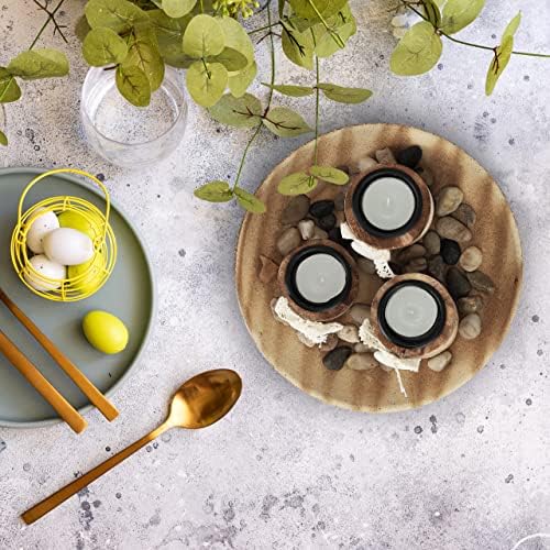 Vue 2 de Relaxdays Bougeoirs Lot Soucoupe