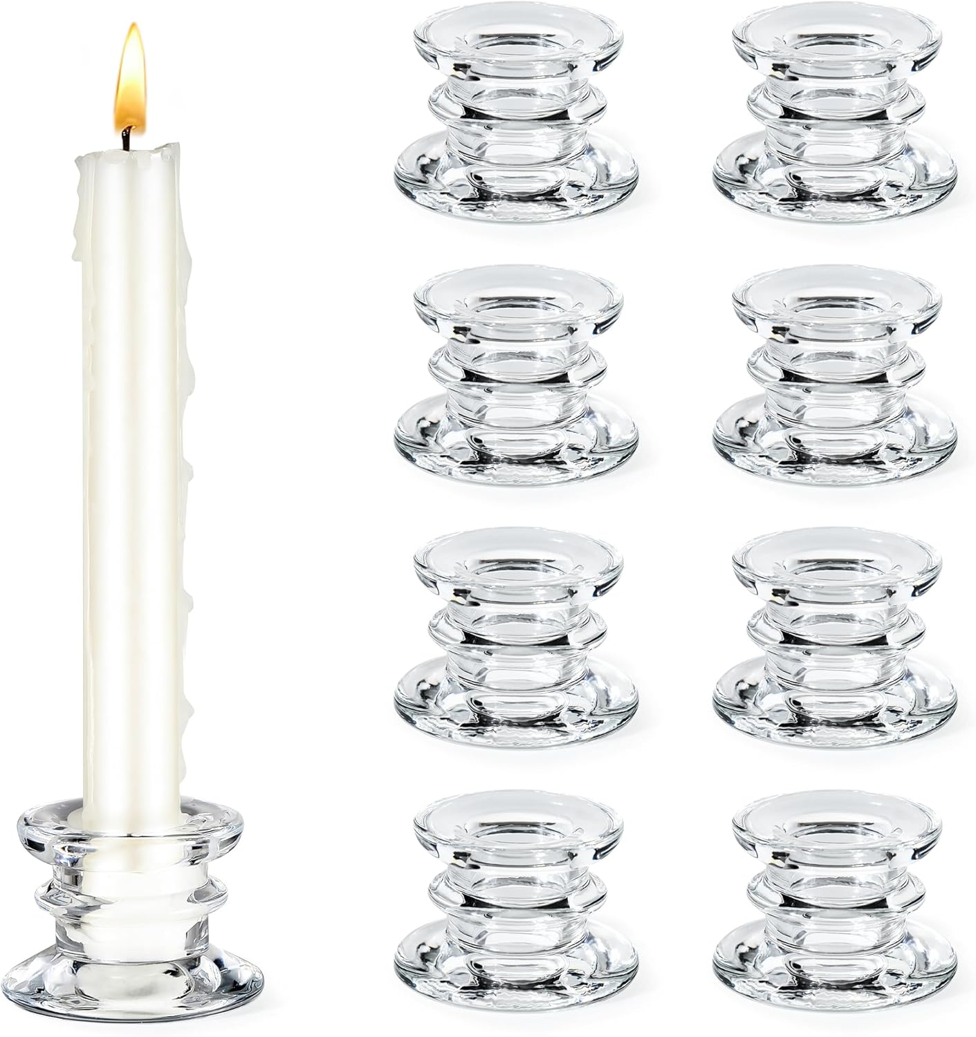 Lot De Bougeoir Verre