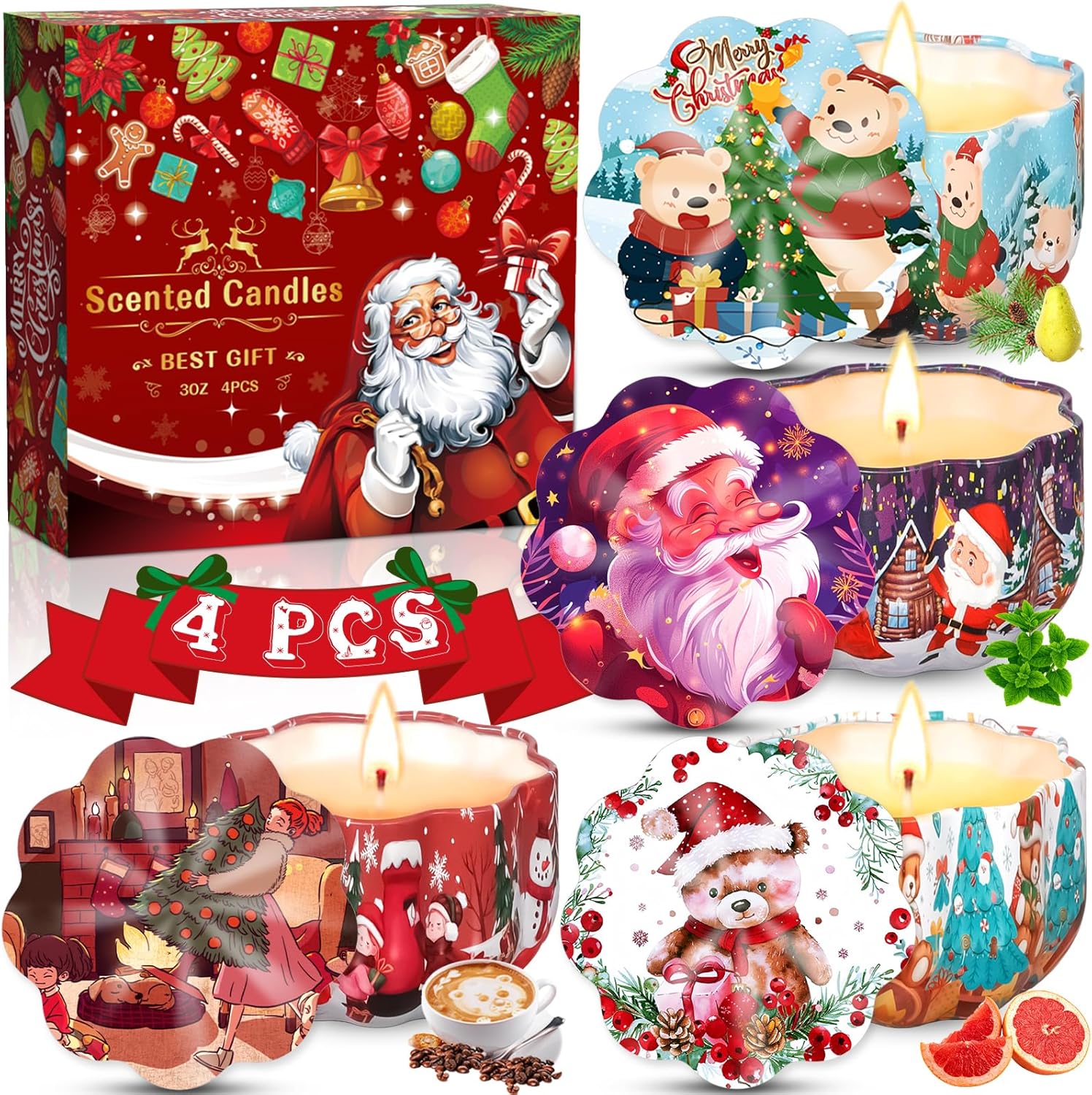 Bougies Parfumees De Noel