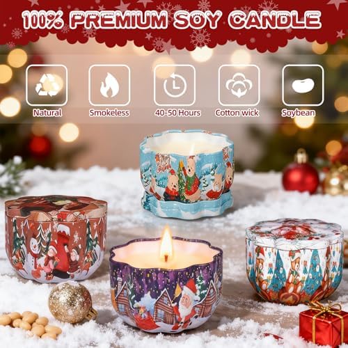 Vue 4 de Bougies Parfumees De Noel