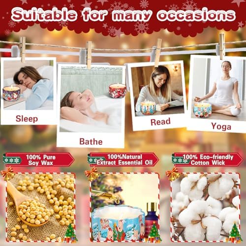 Vue 5 de Bougies Parfumees De Noel