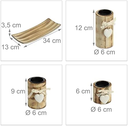 Vue 4 de Relaxdays Portebougies En Lot