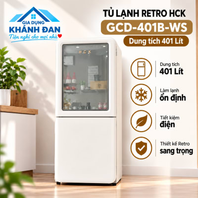 Tủ Lạnh Retro HCK GCD-401B-WS 401 lít