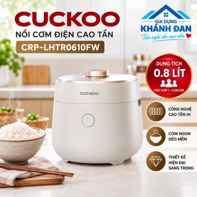 Nồi cơm điện cao tần áp suất kép CUCKOO CRP-LHTR0610FW 1.08L chính hãng Hàn Quốc