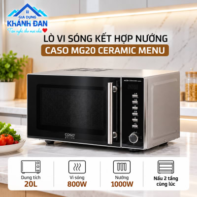 Lò vi sóng kết hợp nướng CASO MG20 Ceramic Menu 20 lít