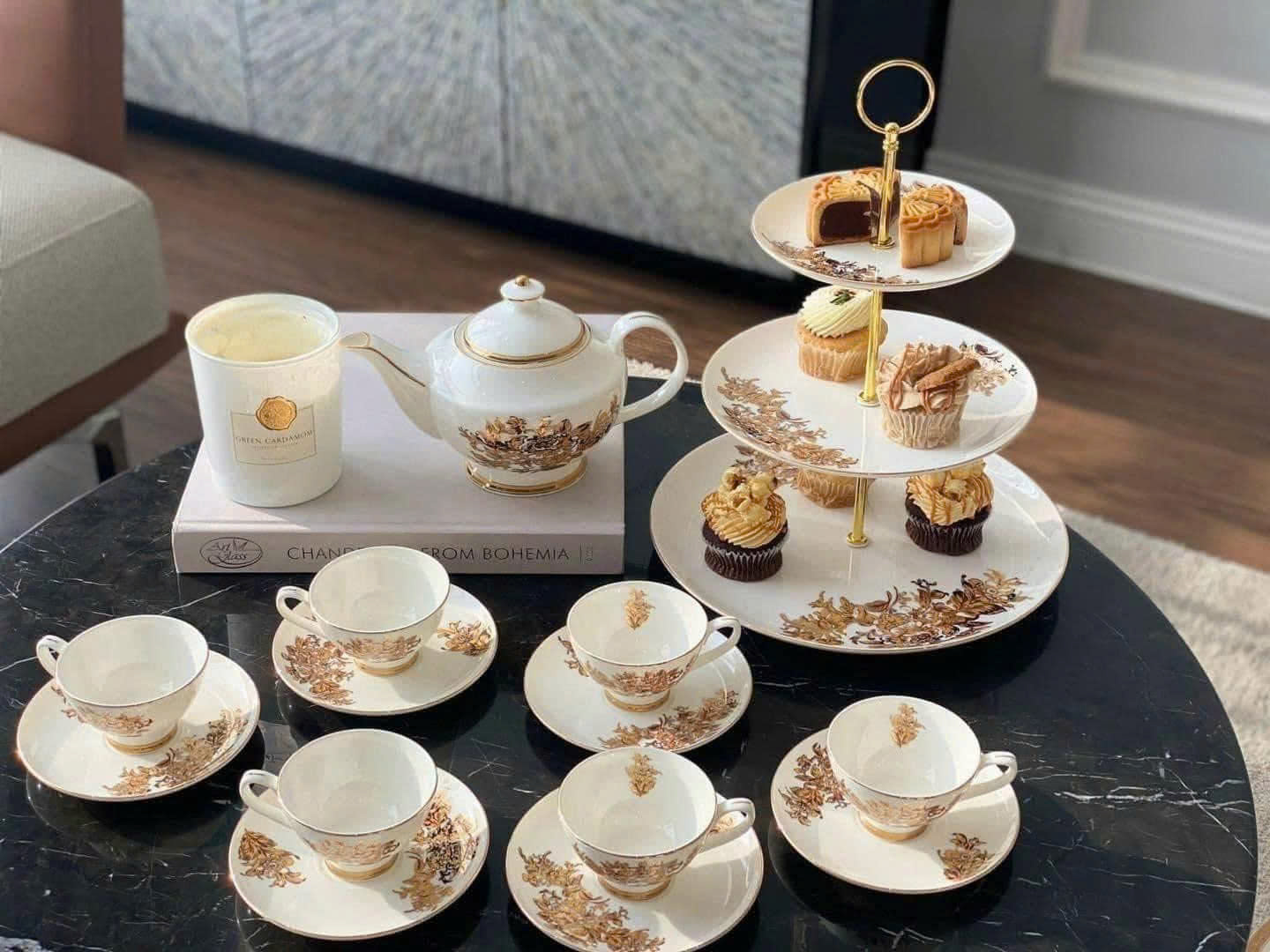 Bộ Trà Sứ Xương Imperial London Hoa Cúc Vàng