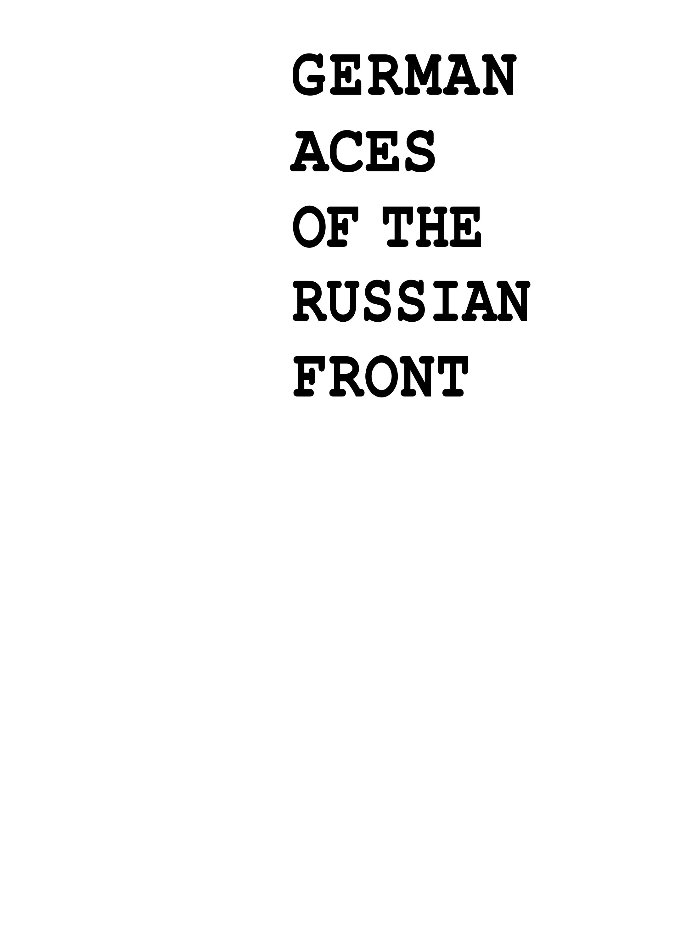 Osprey   german aces of the russian front