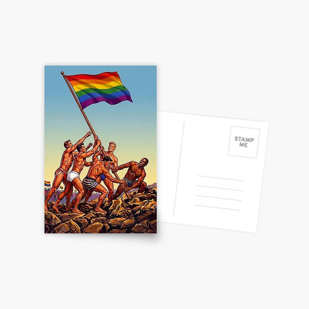 Start your day with pride using this vibrant postcard.
