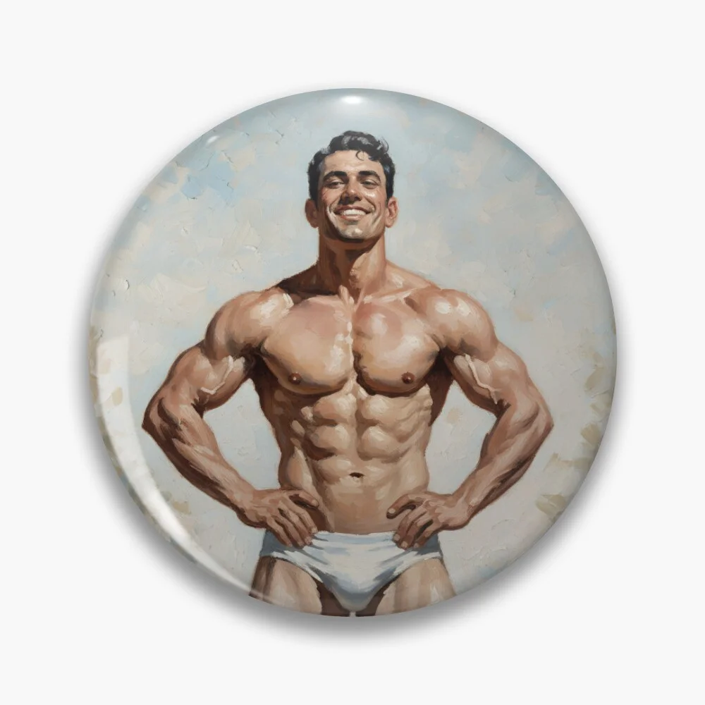 Tote bag featuring a vintage muscular man artwork