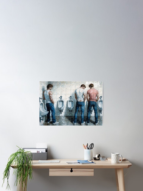 Poster of gay cruising art, a provocative addition to any space.