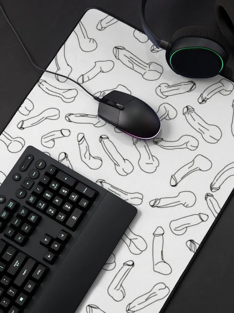 Penis pattern desk mat