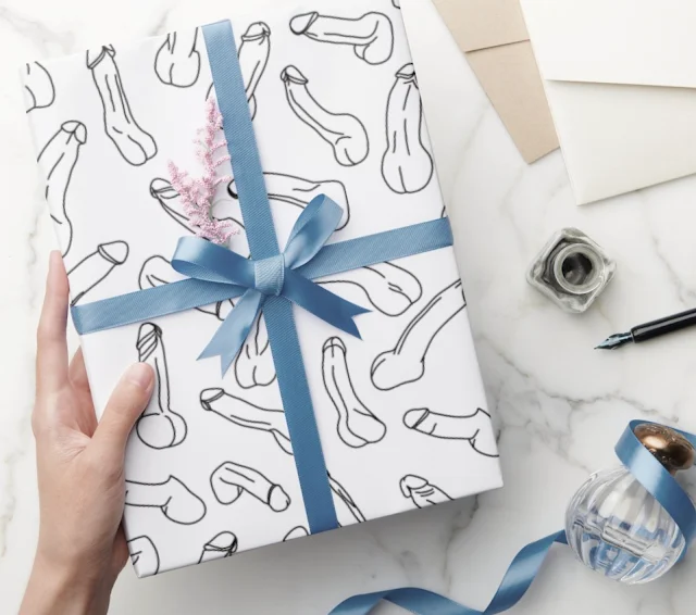 Penis pattern wrapping paper
