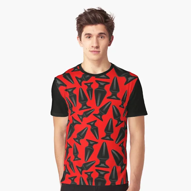 Black butt plugs t-shirt.
