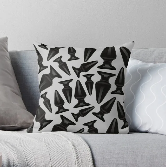 Butt plug home decor pillow.