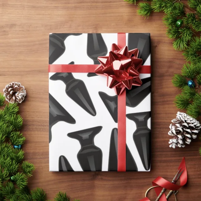 Butt plug pattern wrapping paper.