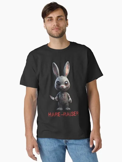 Hare-Raiser horror bunny t-shirt.