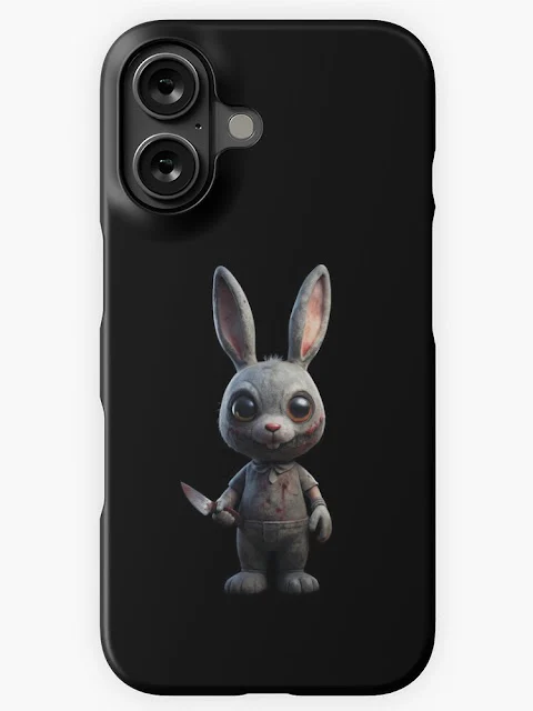 A different easter bunny phone cover, a horror one.
