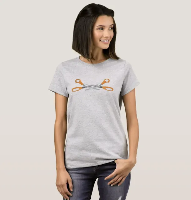 Scissoring scissors only t-shirt.
