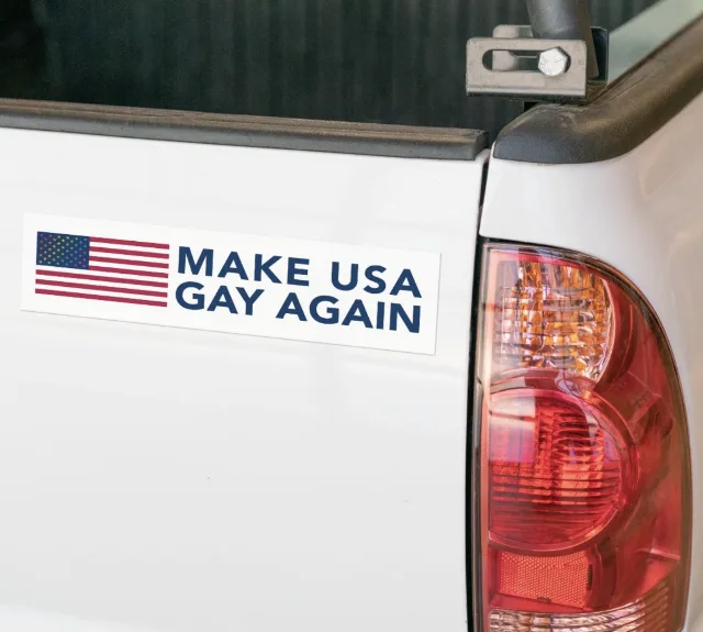Make USA Gay Again bumper sticker.
