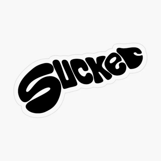 Sucker penis silhouette sticker.
