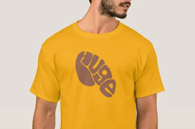 Huge cock silhouette text in brown