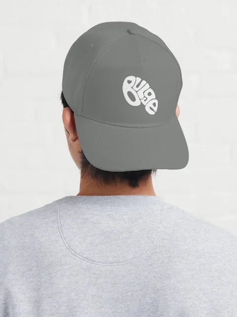 Love Bulge text art baseball hat.