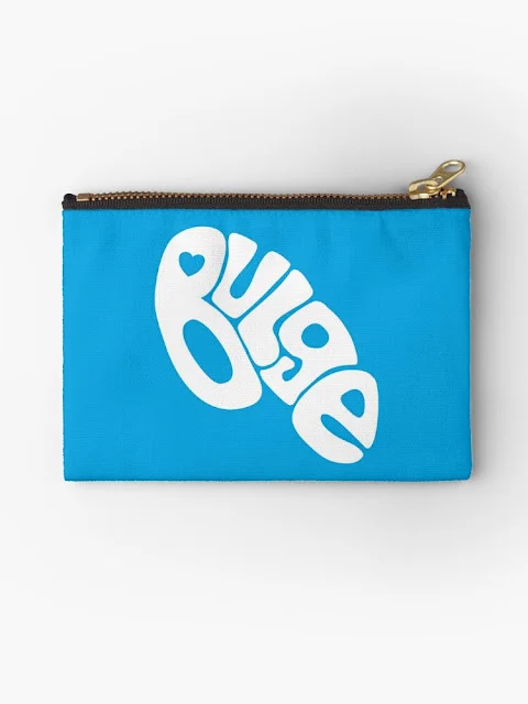Bulge silhouette zipper pouch.