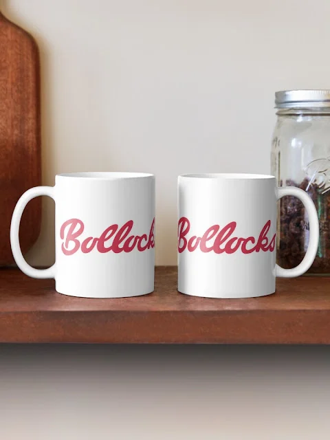 Bollocks parody logo coffee mug.