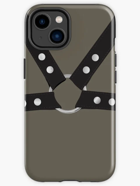 bdsm leather harness print phone covers
