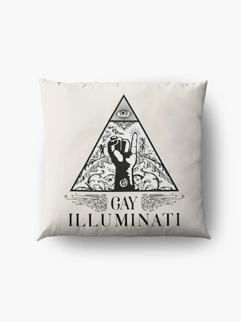 Gay Illuminati pillow and home decor