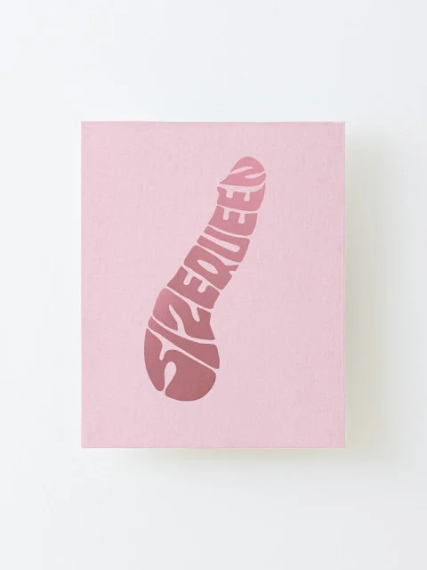 Pink Size Queen penis print