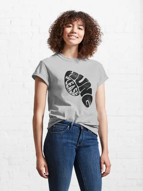 Hung please t-shirt for her.